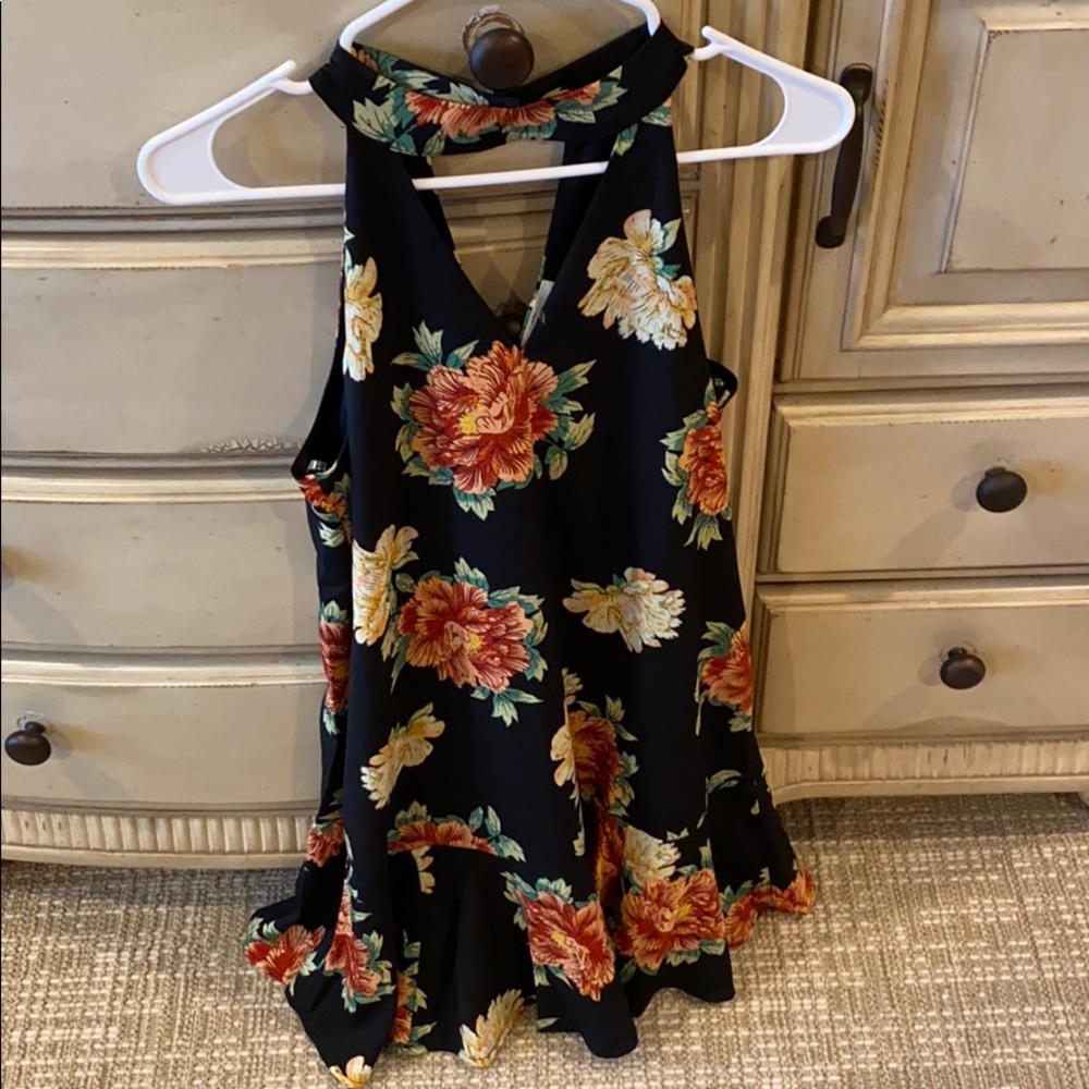 Black Floral Dress - WITH TAGS